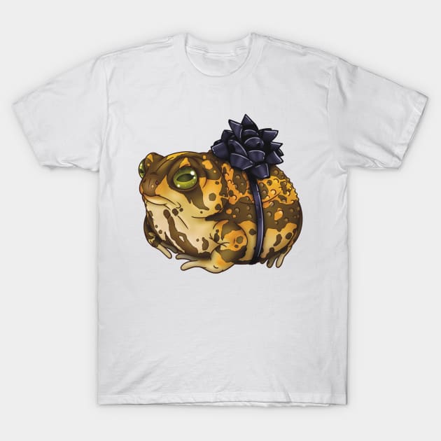 Desert Rain Frog with a black bow T-Shirt by GothamGeckos